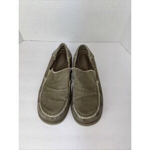 Crocs Santa Cruz 2 Luxe Men's 9‎ Canvas Slip On Loafers Comfort Shoes 202056 Tan